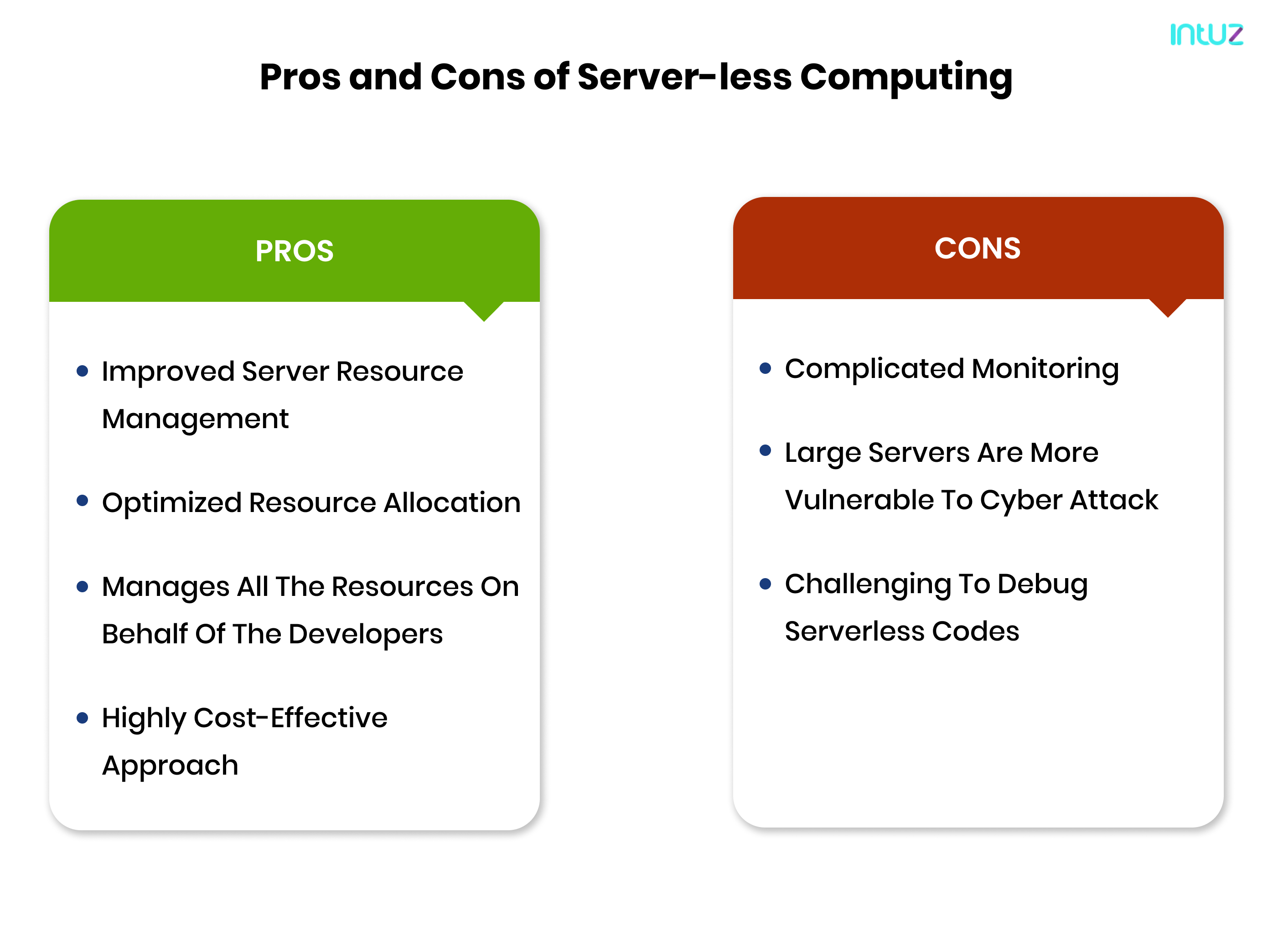 pros and cons of serverless computing